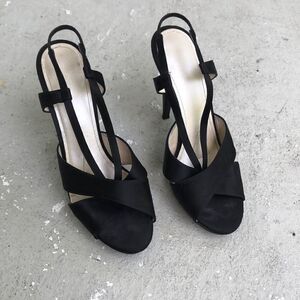 Jil Sanders Satin peep toe